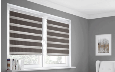 Установка жалюзи День - Ночь на глухое окно