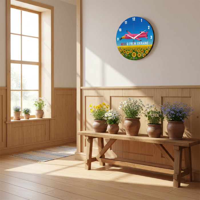 Настенные часы Ракета Фламинго c-325