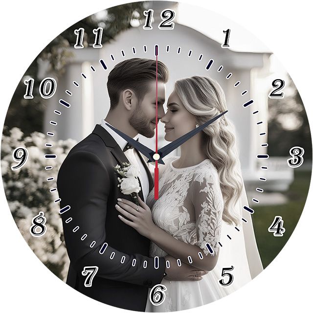 Заказать часы со свадебным фото с-010