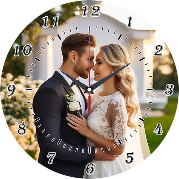 Заказать часы со свадебным фото с-010