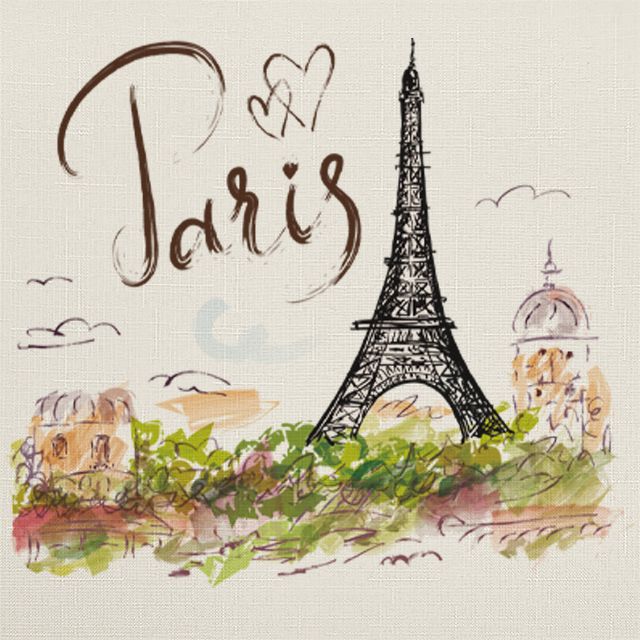 Рулонные шторы с рисунком Париж, Rollpic 3011