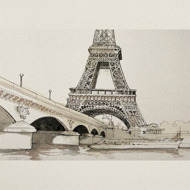 Рулонные шторы с рисунком Париж, Rollpic 3011