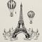 Рулонные шторы с рисунком Париж, Rollpic 3011