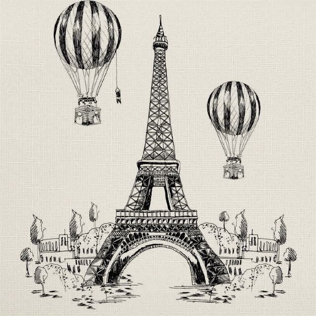 Рулонные шторы с рисунком Париж, Rollpic 3011