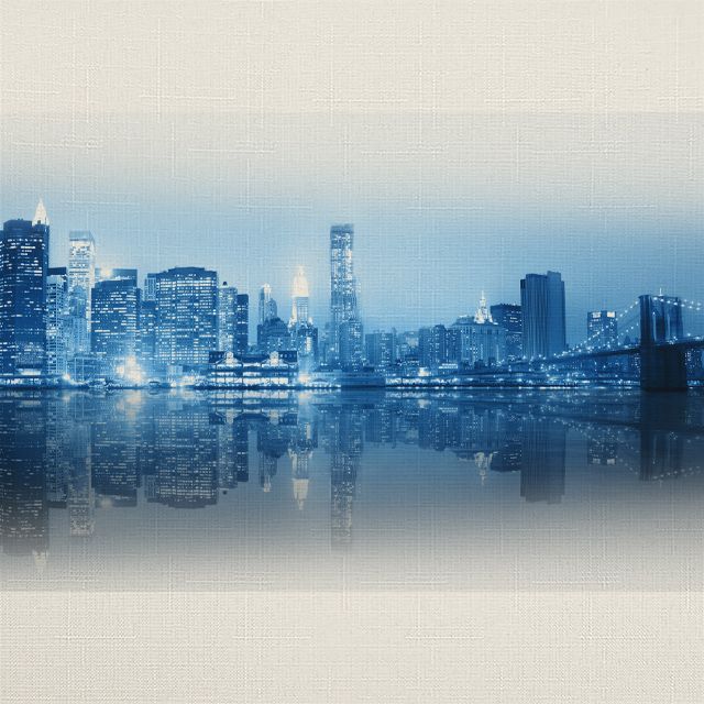 Рулонные шторы "Ночной город", Rollpic 7009