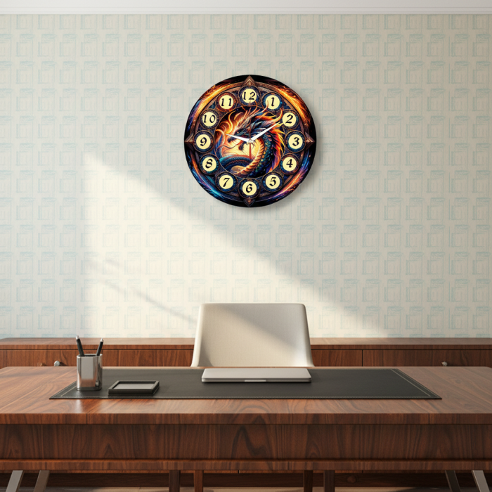 Часы настенные Дракон вихрь c-004