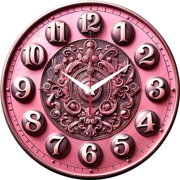 Часы настенные Розовая элегантность с-018