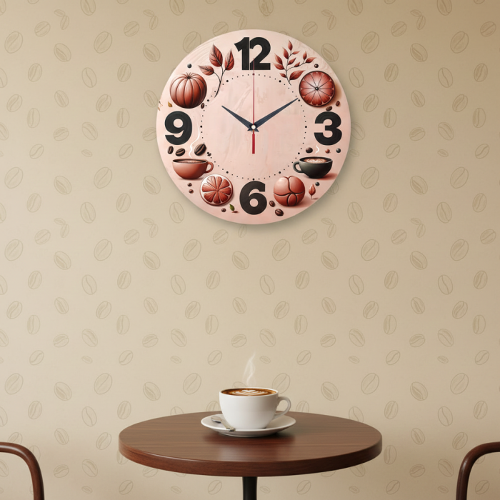Часы настенные Осенний кофе с-029
