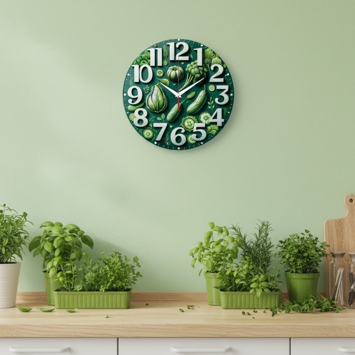 Часы настенные Зеленый урожай с-035