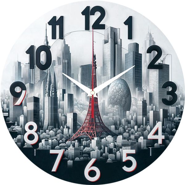 Часы настенные Токио футуристический с-043
