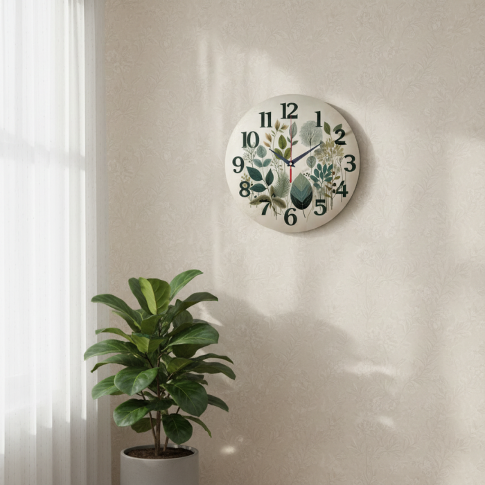 Часы настенные Листья с-050