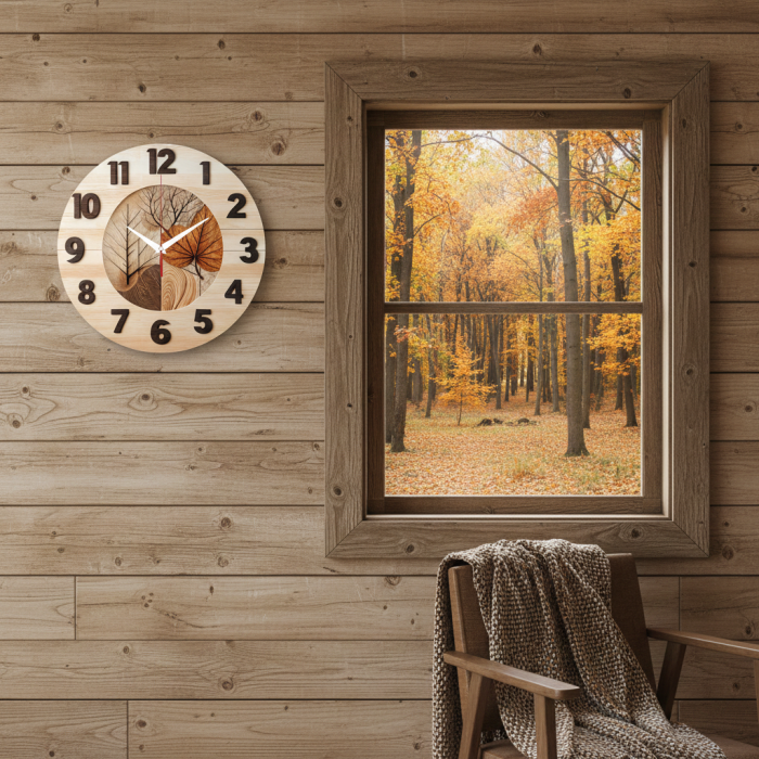 Часы настенные Осенний лес с-058