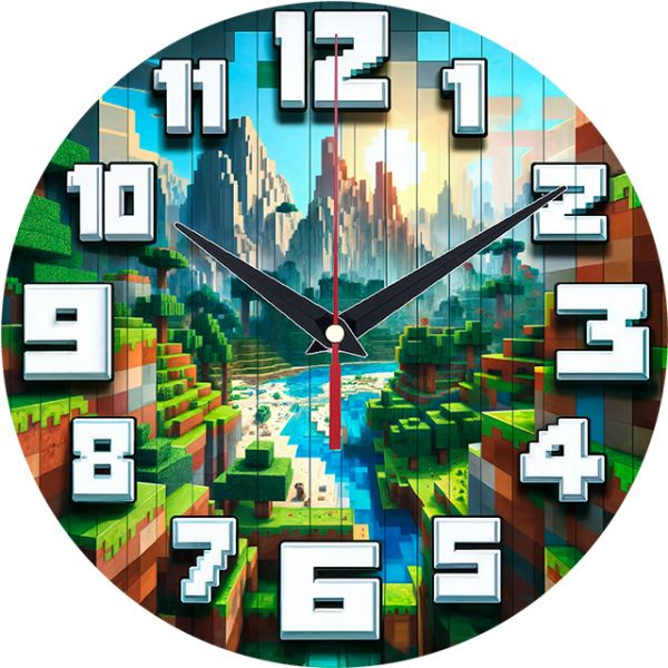 Часы настенные Майнкрафт мир с-062