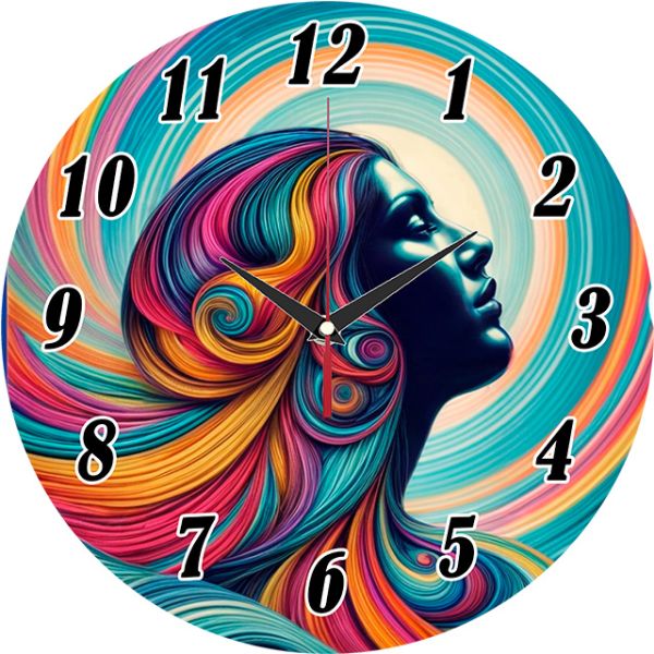 Часы настенные Радужная девушка с-098