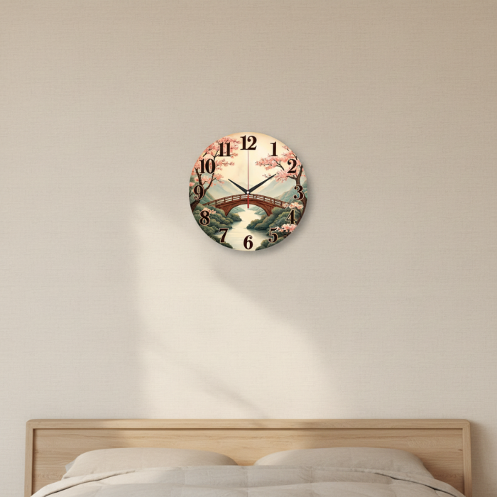 Часы настенные Японский мост с-115