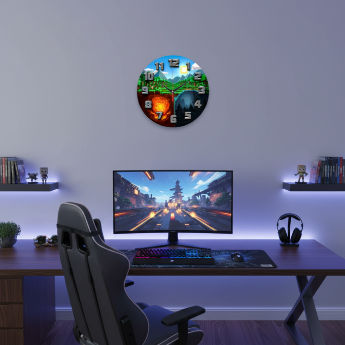 Часы настенные Пиксельный мир с-117