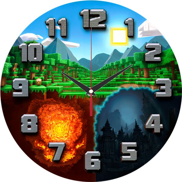 Часы настенные Пиксельный мир с-117