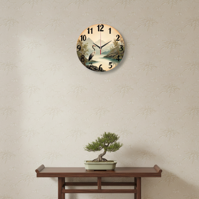 Часы настенные Журавль у реки с-120