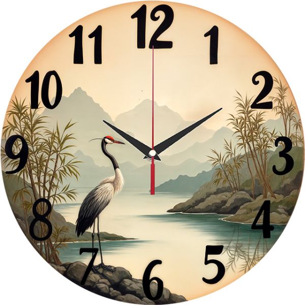 Часы настенные Журавль у реки с-120