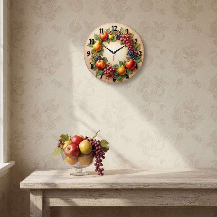 Часы настенные Фруктовый венок с-122