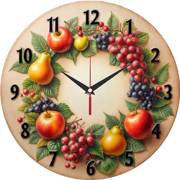 Часы настенные Фруктовый венок с-122