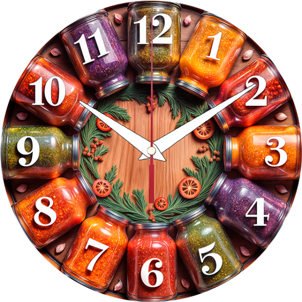 Часы настенные Баночки со специями с-138