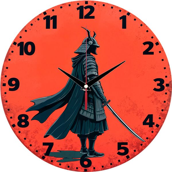Часы настенные Ронин на красном с-144