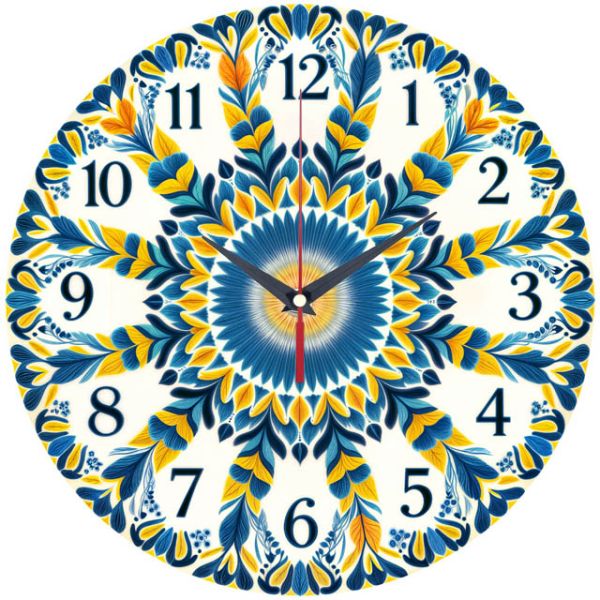 Настенные часы Петриковская роспись c-165