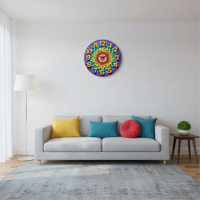 Настенные часы Радужная мозаика c-169