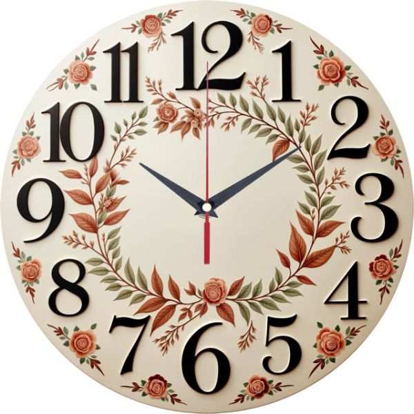 Настенные часы Ветви роз c-182