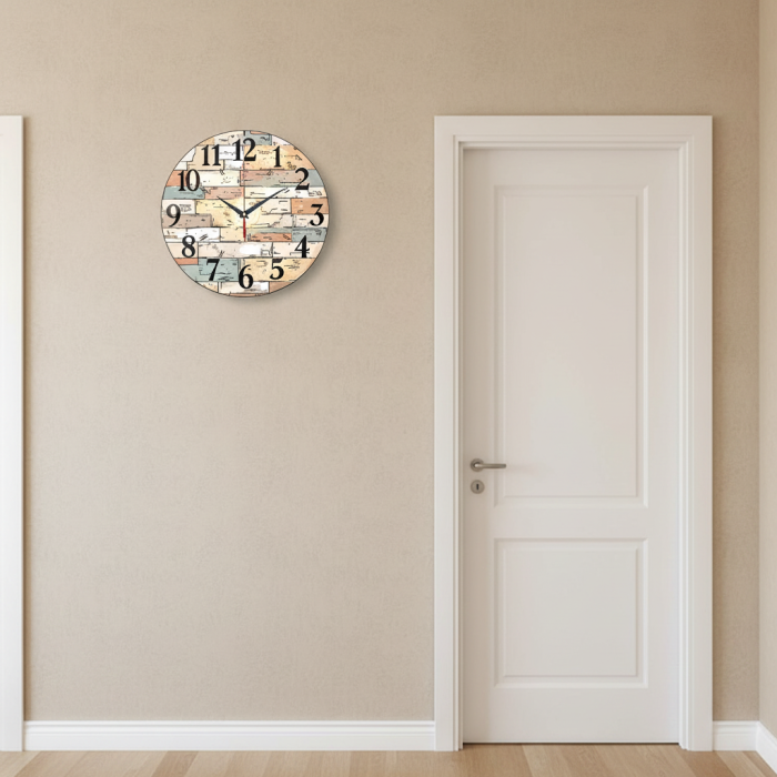 Настенные часы Фактура из блоков c-184