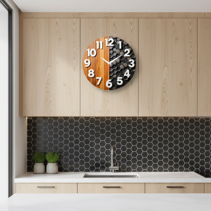 Настенные часы Контраст фактур c-189