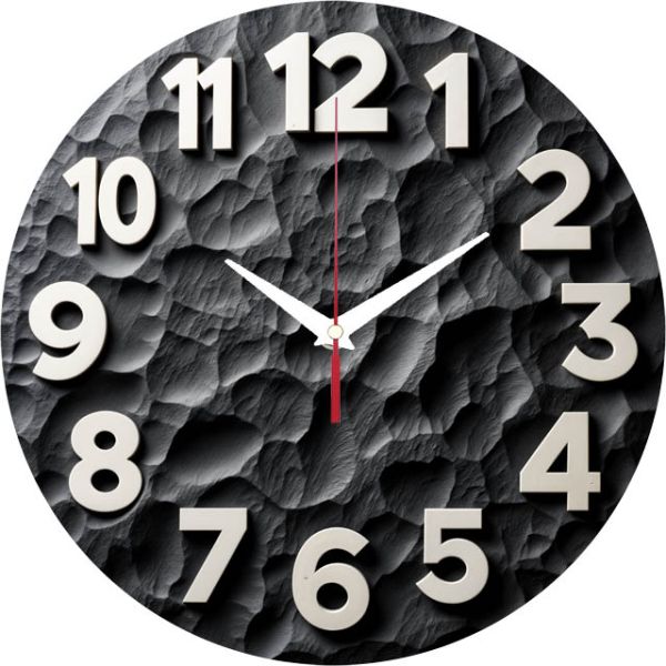 Настенные часы Угольный рельеф c-191