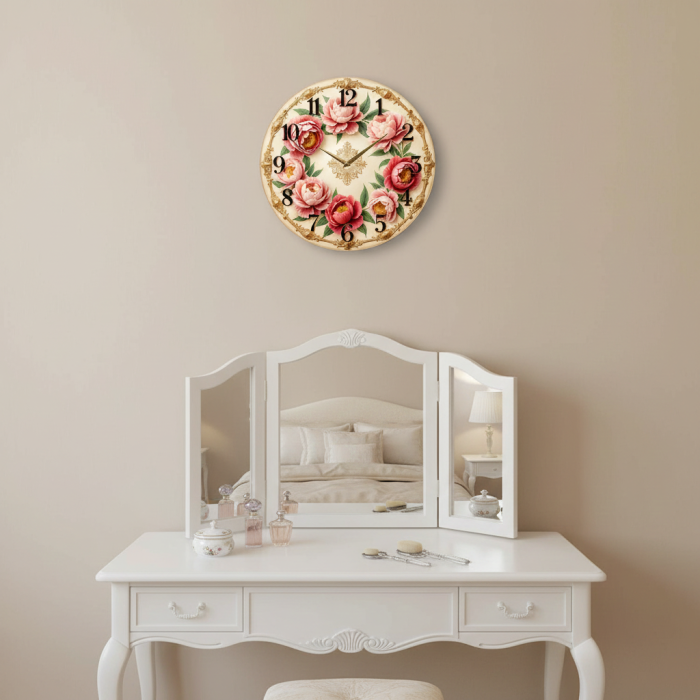 Настенные часы Пионовый вальс c-195