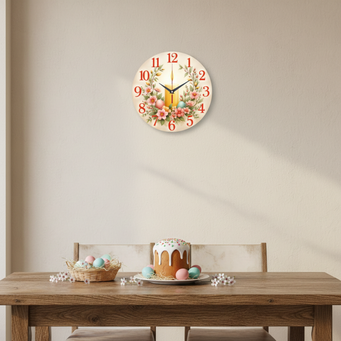 Настенные часы Пасхальная свеча c-215