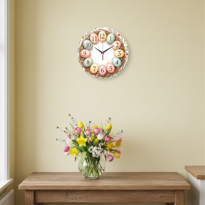 Настенные часы Пасхальный венок c-217