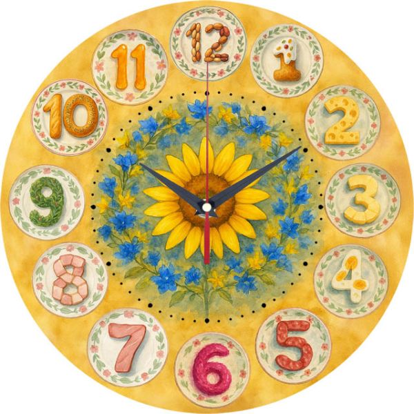 Настенные часы 12 блюд c-228