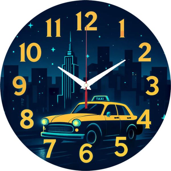 Настенные часы Ночное такси c-234