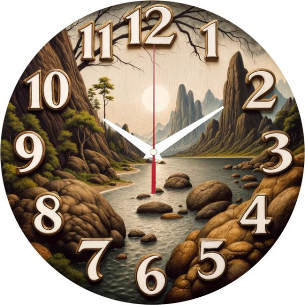 Настенные часы Горный пейзаж c-248