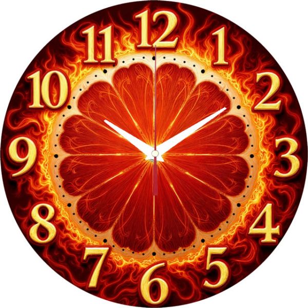 Настенные часы Огненный цитрус c-249