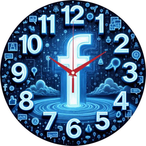 Настенные часы Фейсбук c-250