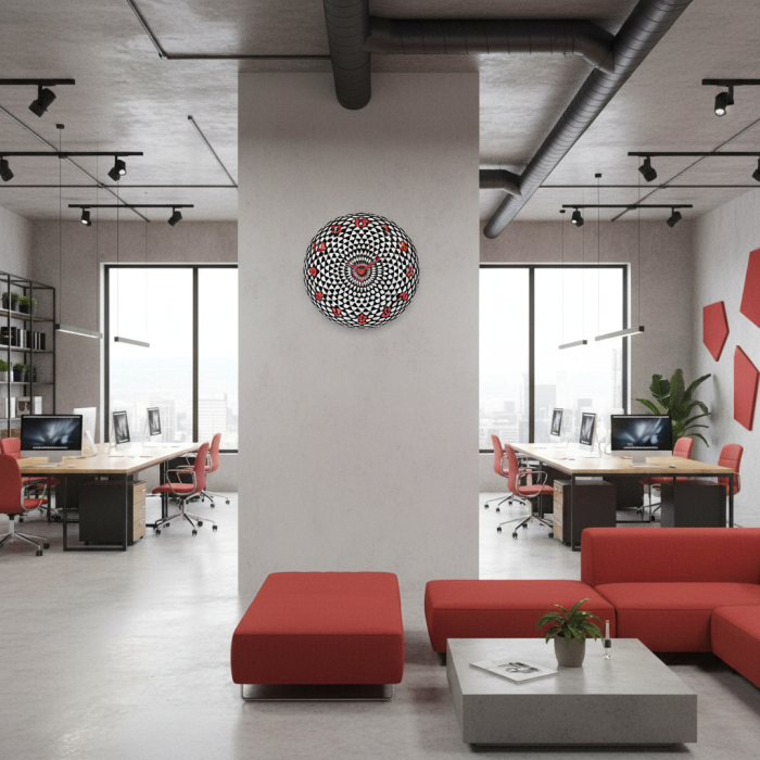 Настенные часы Черно-белые Иллюзия c-258