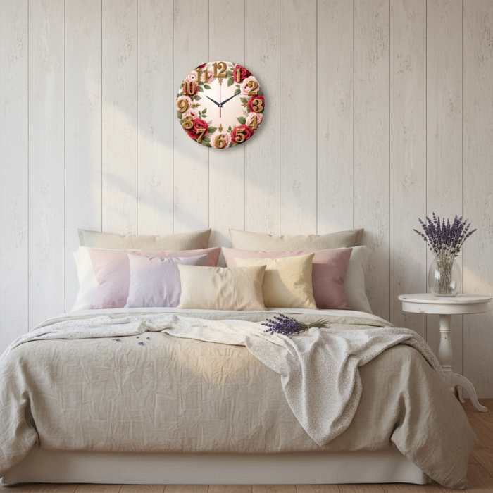 Настенные часы с розами c-259