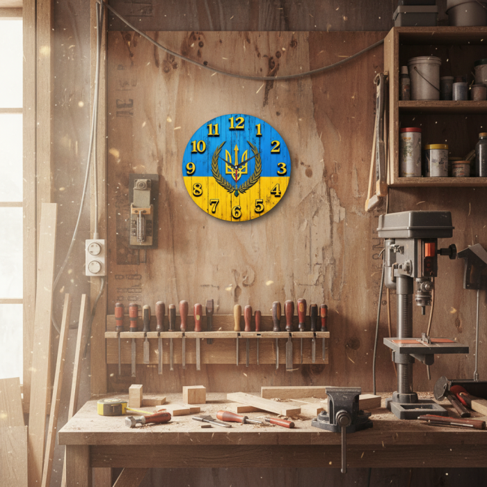 Настенные часы с гербом Украины c-261