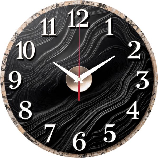 Настенные часы Мраморный черный c-275