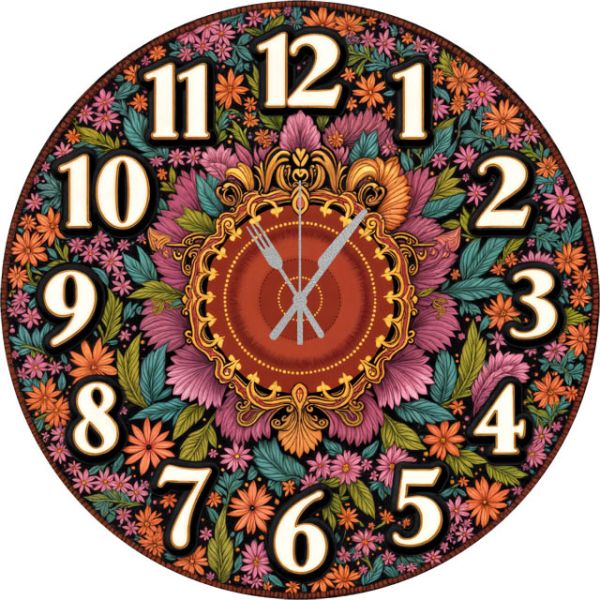 Настенные часы Цветочное Барокко c-285