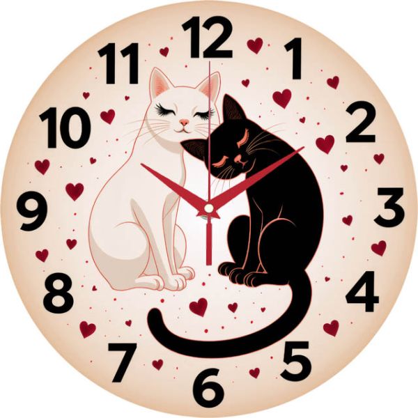 Настенные часы Кошачья гармония c-287