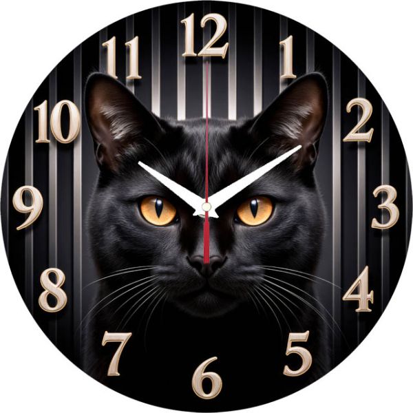 Настенные часы Чёрный кот c-288