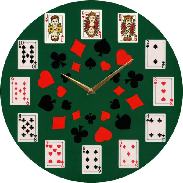 Настенные часы Игральные карты c-299