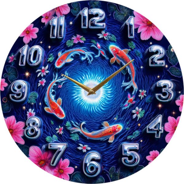 Настенные часы Карпы кои c-303